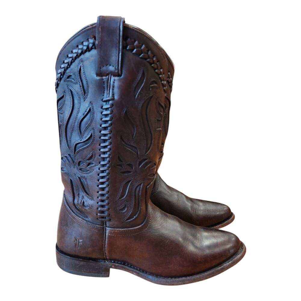 Frye Wyatt Antique Dark Brown Overlay, Sz 7